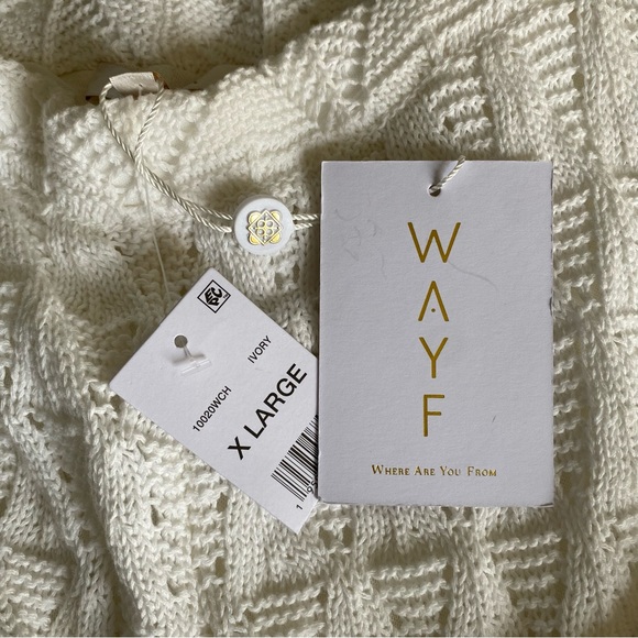 Wayf Crochet Pants Cream/White -‎ Size XL NWT - Picture 8 of 17